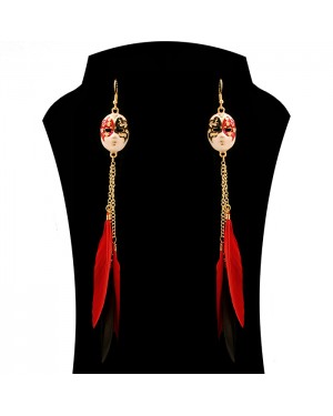 Mask Feather Earrings